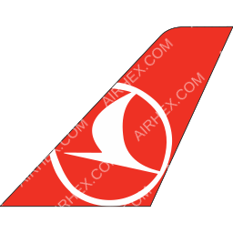 Turkish Airlines Tailfin logo (dark)
