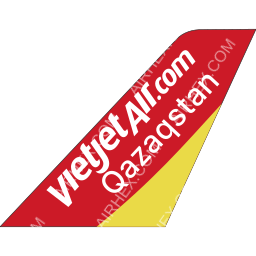 Vietjet Qazaqstan Tailfin logo (dark)