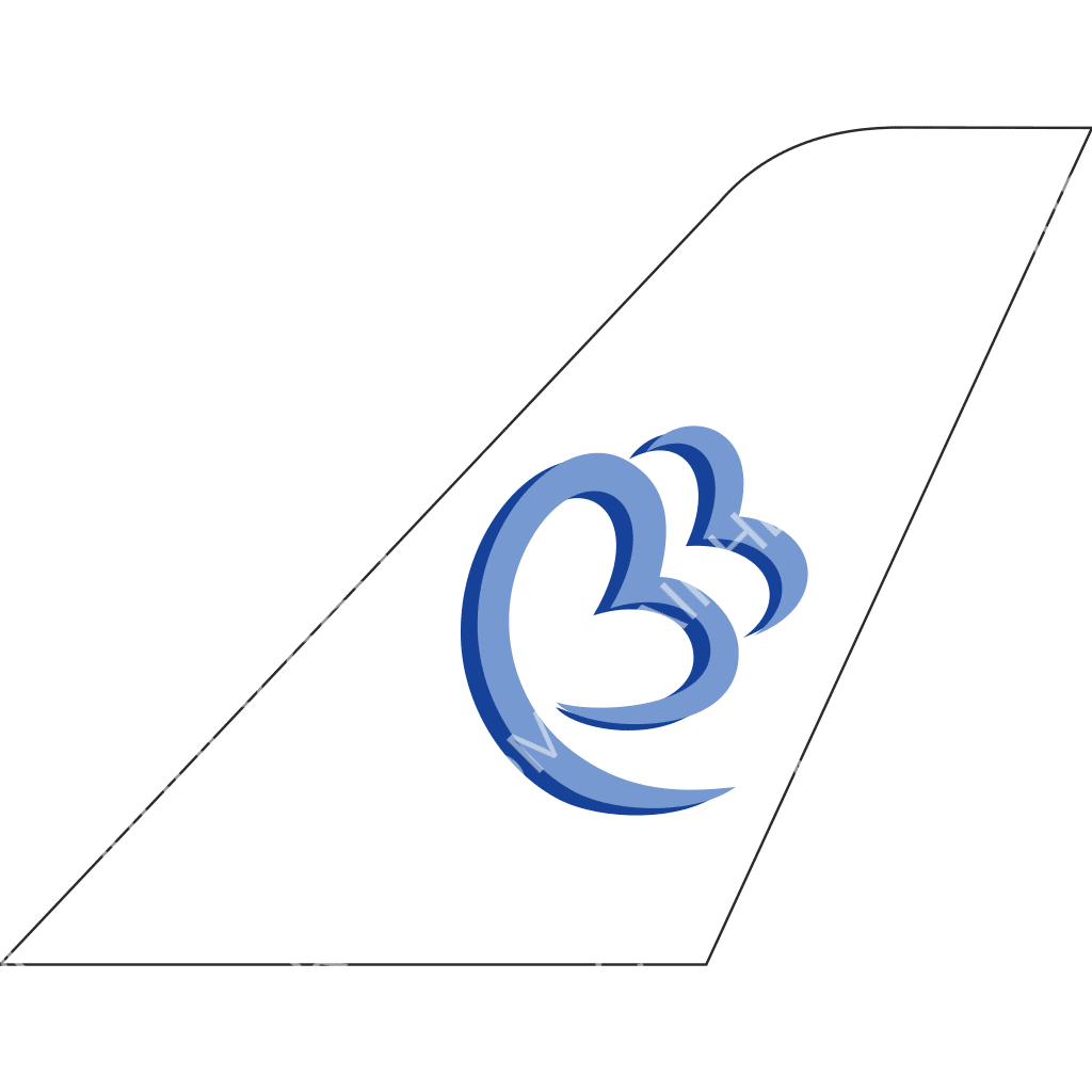 Blue Bird Airways tail logo